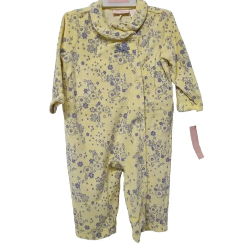 First Impressions 6 - 9 Month Snap Bottom Cozy Light Yellow One Piece NWT Baby